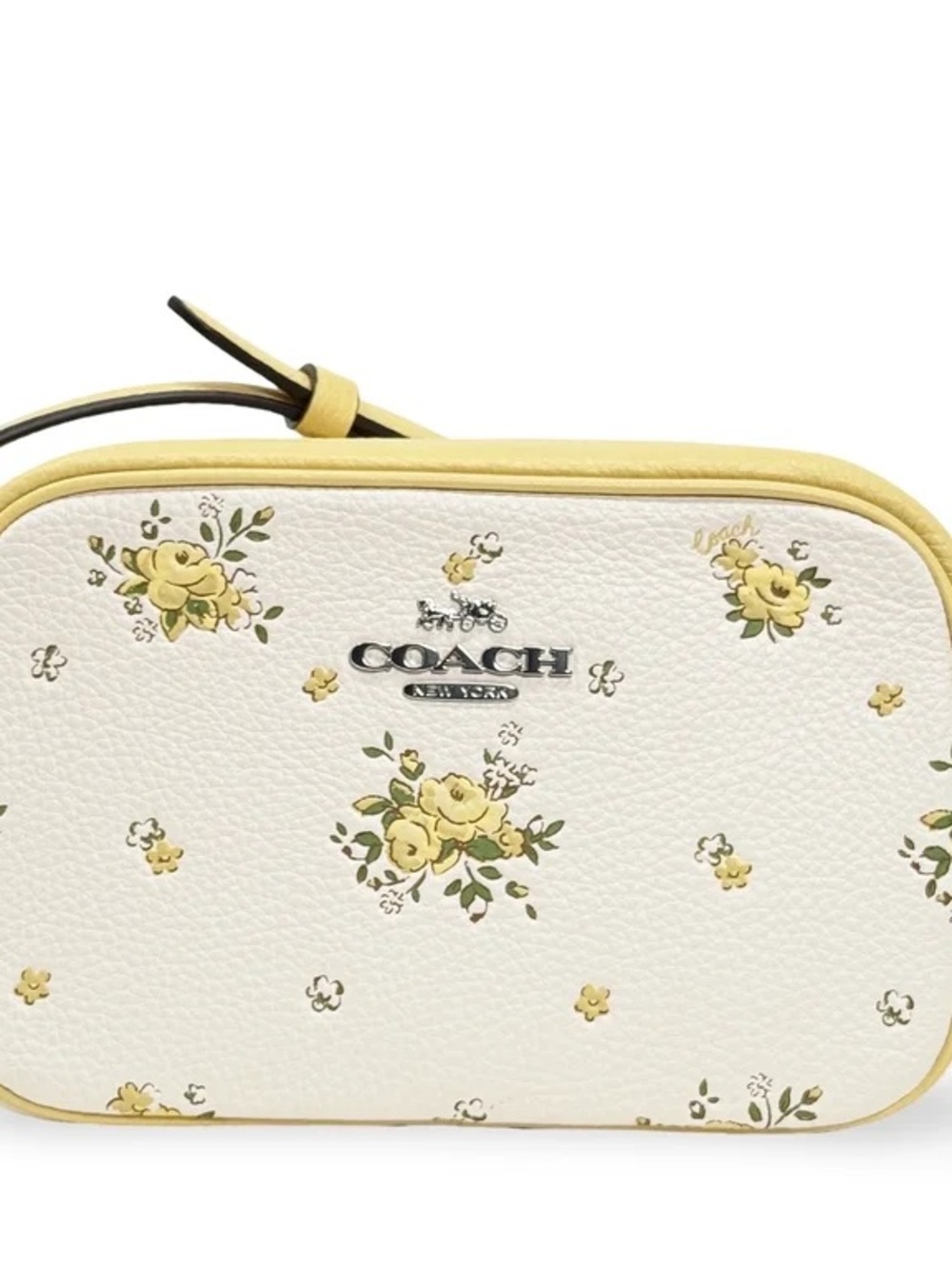 COACH Floral Print Leather Jamie Crossbody Bag - Picture 1 of 4